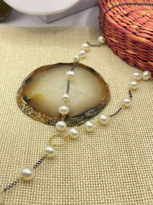 Collar de corbata con Perlas
