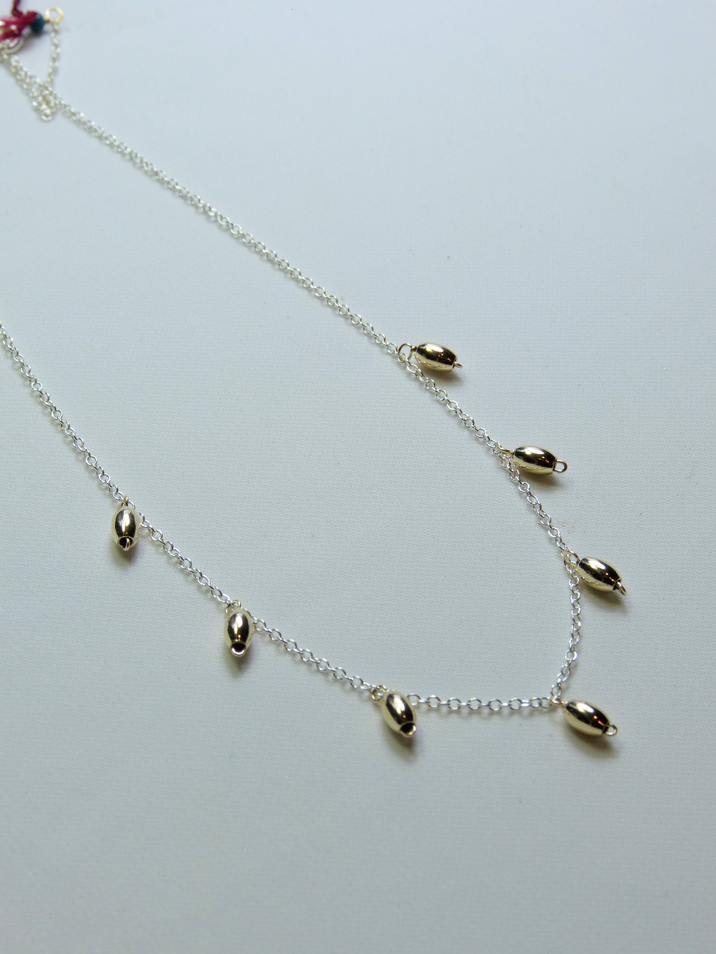 Collar cadena plata con piezas en Goldfilled